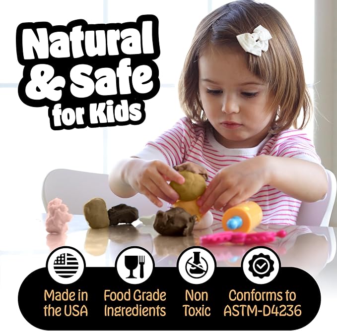 Hygloss Play Modeling Dough for Kids – Multicultural Skin Tones – Safe & Non-Toxic Sensory Dough for Arts & Crafts – Play Clay for Toddler Activities, Preschool Classroom Must-Haves (3 lb, Blush)