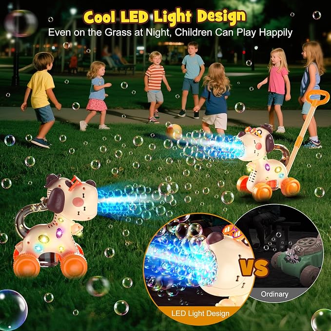 Nicmore Bubble Machine for Toddlers 1-3: Portable Dog Bubble Maker Blower Toys for 1-6 Year Old Boy Girl Kids Outdoor Toys for Easter Party Birthday