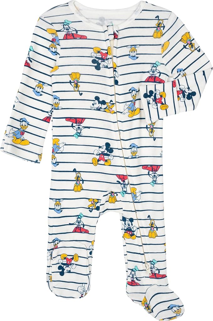 Disney Baby Boys' 2-Pack Footed One-Piece Sleep N' Play Newborn to Infant