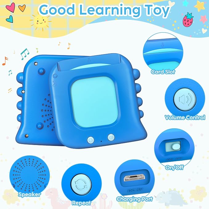 Talking Flash Cards,Kids Toddler Flash Cards with 240 Sight Words,Montessori Toys,Autism Sensory Toys,Speech Therapy,Learning Educational Gifts for Age 4 5 6 Years Old Boys and Girls