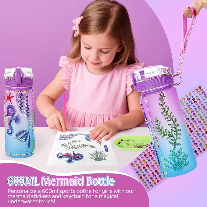 Jenria Mermaid Gift for Girls Toys Age 6-8, Kindergarten Graduation Gifts for Girls, Birthday Gifts for Girls Age 3 4 5 6 7 8 9 10, Girl Toys, Birthday Gifts Set, for Daughter, Niece, Little Girl