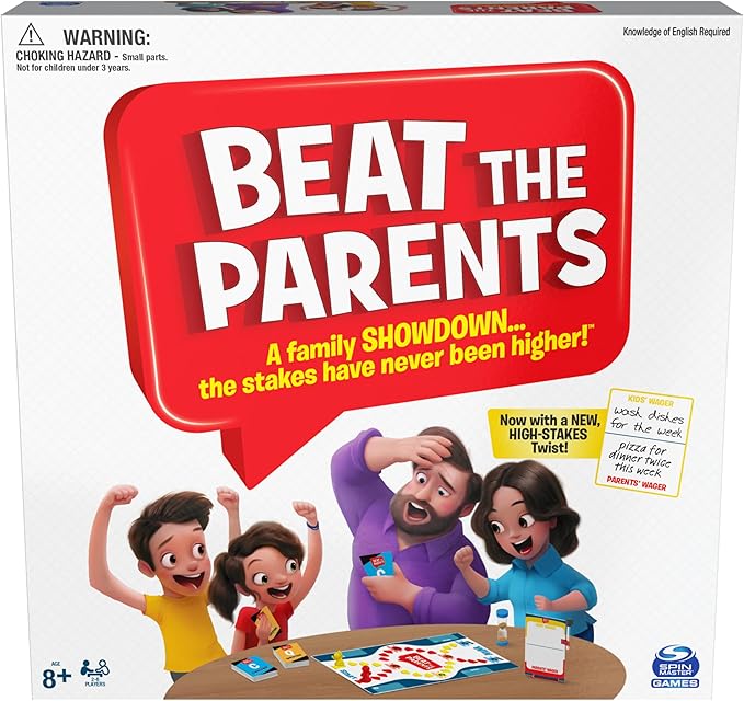 Spin Master Beat The Parents Board Game for Families and Kids Aged Over 5, (6062192)