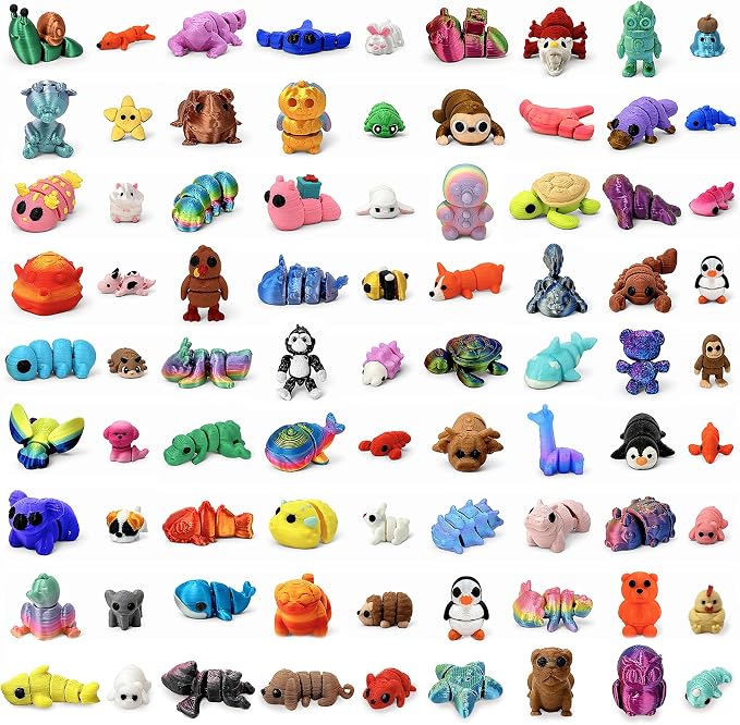 150PCS 3D Printed Random Animal Figurines Reward & Celebration Collection, Assorted mini Animals for Classroom Rewards,Celebrations, Party Favors,Treasure Boxes,and Family Incentive Activities