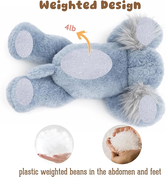 Weighted Koala Stuffed Animal Soft Weighted Plushes Cute Koala Plush Toy Birthday Gifts for Kids Boys Girls Adults (20" 4 lbs)