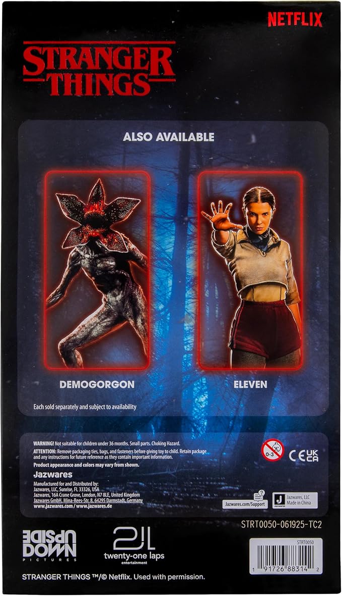 Stranger Things Dustin Henderson Upside Down Collector Figure - 6-Inch Highly Detailed Figure with Soft Good Clothing and Unique Accessories