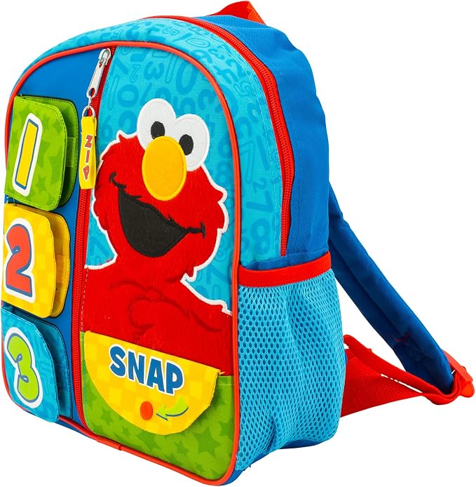 AI ACCESSORY INNOVATIONS Sesame Street Fun Interactive Backpack Mini Backpack For Kids, Boys & Girls Learning Pre School School Bag, 12”
