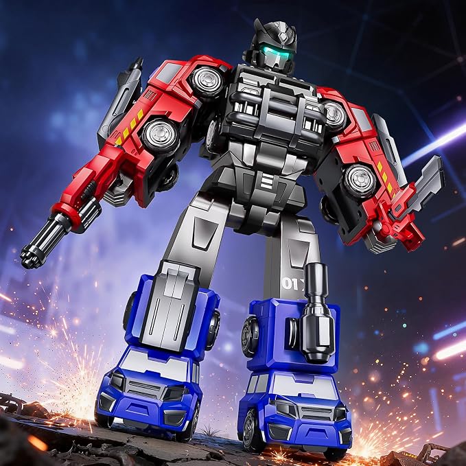 Gifts for 3 4 5 Year Old Boys, Toys for 3 4 5 Year Old Boys, 5-in-1 Transform Robot Toys for Boys 4-6, Easy DIY Assembly, 3 4 5 Year Old boy Birthday Gifts, Ideals Toys for Boys, Kids Toys