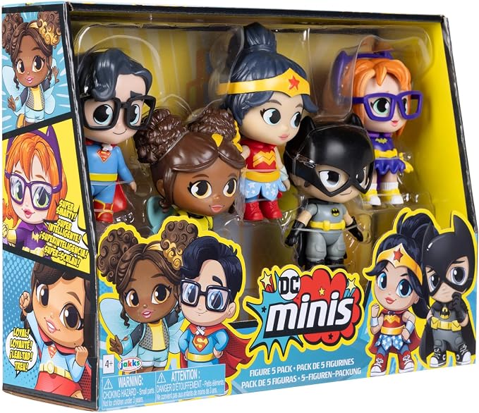 DC Super Hero Girls 3" Mini Dolls Hero Multipack, Includes Wonder Woman, Superman, Bumblebee, Batgirl, and Batman!