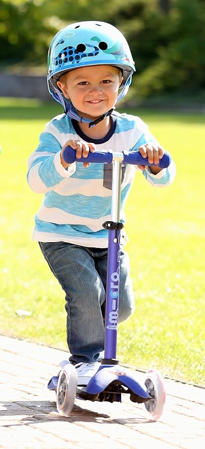 Micro Kickboard | Mini Kids Scooter for Ages 2-5 | Children up to 110 lbs | 3 Wheel Lean-to-Steer Design | Adjustable T Bar | Smooth Ride PU Wheels | Swiss Design