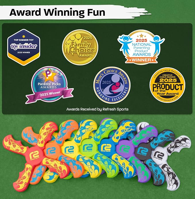 Soft Foam Boomerang - Beach Toys For Boys & Girls - Outdoor Flying Toys for Kids Ages 6 & Up - Fun Boys Toys Age 8-10 Summer Beach Toys For Kids Ages 8-12 Teens & Boy Birthday Gifts Idea For Kids