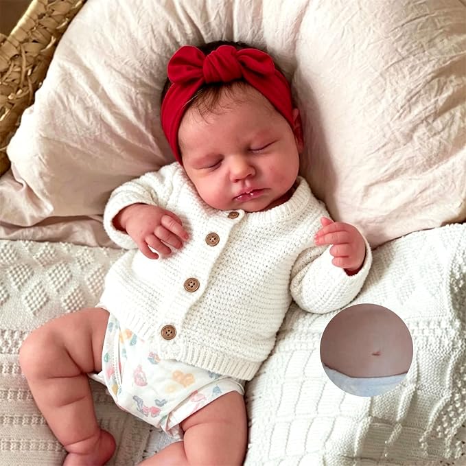 Anano Reborn Baby Dolls Silicone Full Body 20 Inch Full Silicone Baby Dolls Girl Realistic Babys Doll Real Life Babys Doll Lifelike Babies Anatomically Correct Girl