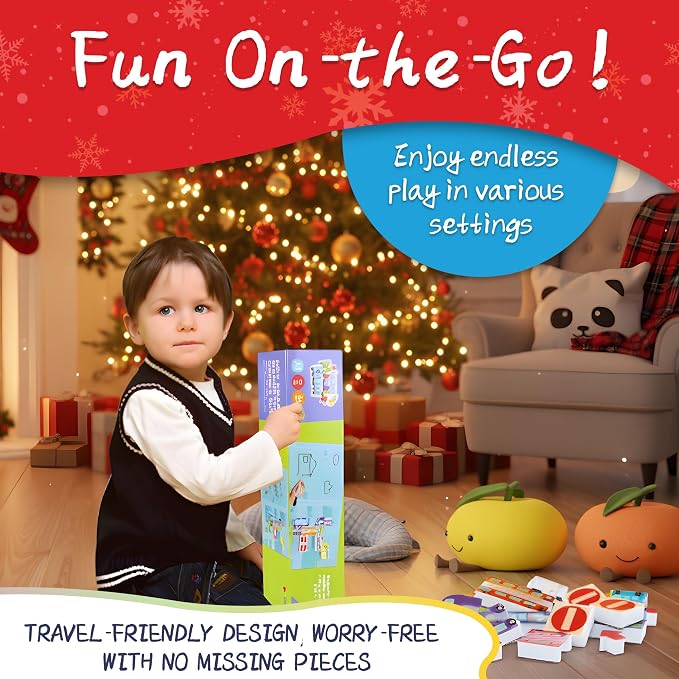 Marble Run for Kids, Vertical Magnetic Marble Maze Track with Doodle Board & Residue-Free Nano-Adhesive, STEM Explorers Brain Teaser Toy for Boys Girls Ages 3-12, Creative Thinking Games Gifts