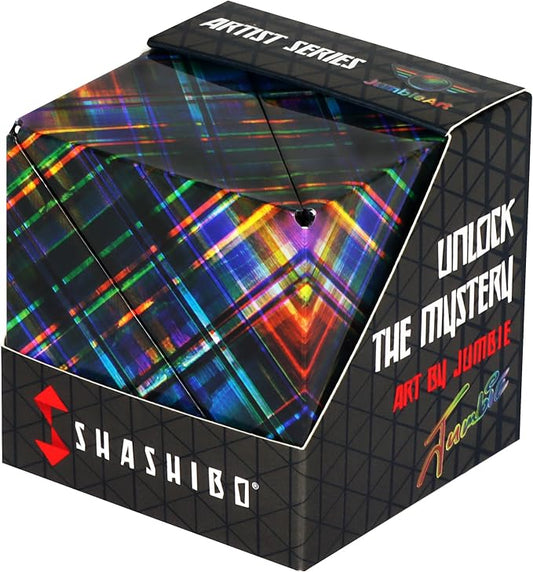 Shashibo Sensory Fidget Toy for Adults & Kids, Stress Relief Fidget Toy for Adults, Teens & Kids, Cool Fidget Toys for Desk, Classroom Must Have, Sensory Shape Shifting Cube, 100+ Possible Shapes