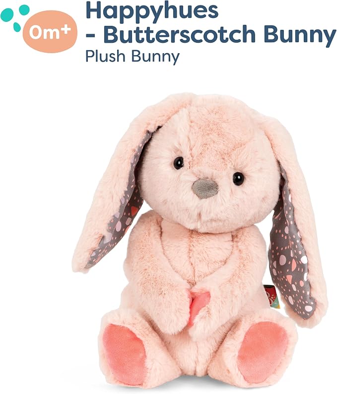 B. toys – 12-Inch Pink Plush Bunny – Huggable Stuffed Animal Bunny Toy – Soft & Cuddly – Washable – Newborns, Toddlers, Kids – 0+ Months