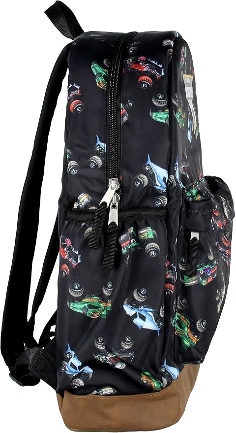 INTIMO Monster Jam Trucks Dragon Zombie Grave Digger Megalodon All Over Print Backpack 16"