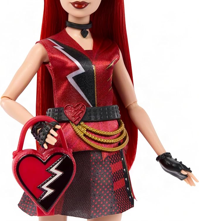Mattel Disney Descendants: Wicked Wonderland Tea Party Reveal with 7 Surprises, a Red Fashion Doll in Movie Inspired Clothes & Accessories