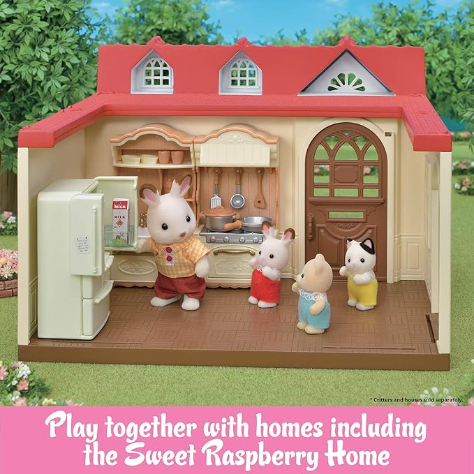Calico Critters - Kitchen Play Set - Dollhouse Furniture Sets – Kids Pretend Play Toy, Miniature Dollhouse Furniture & Accessories, Ages 3+