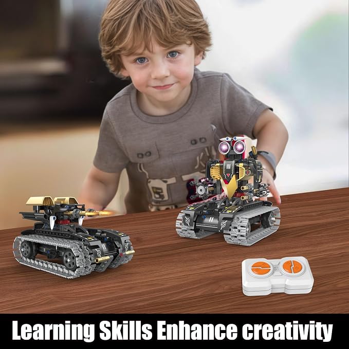 5-in-1 RC Robot Building Kit for Kids, APP & Remote Control STEM Robotics Technic Coding Robotic Toys, Erector Set with 323 Pcs, Educational Toy for Boys Girls Age 8 9 10 11 12 13 14+