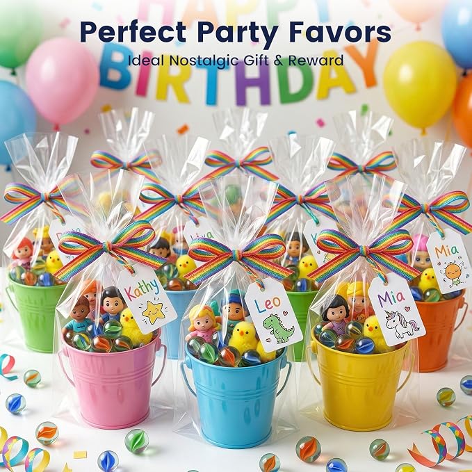 LovesTown 100PCS Glass Marbles Bulk, for Kids Marble Run Game, DIY and Home Decoration