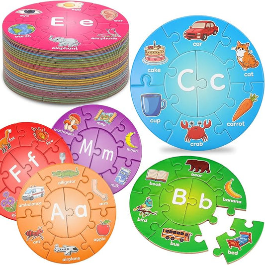 Alphabet Puzzle,ABC Alphabet Learning Toys for Kids Ages 3-5,Preschool Learning Activities Pre-k Lowercase Uppercase Letter Game for Toddlers,Educational Kindergarten Classroom Must Haves