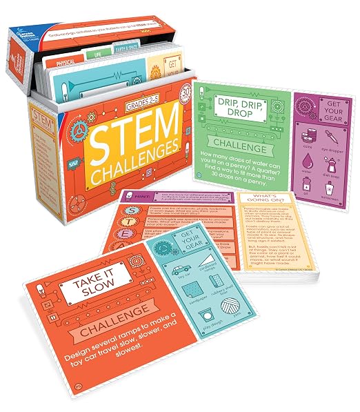 Carson Dellosa Stem Challenges, Seasonal, Physical, Life, Earth and Space Science Kits for Kids Ages 7-10, Educational Games and Experiments for 2nd Grade and Up
