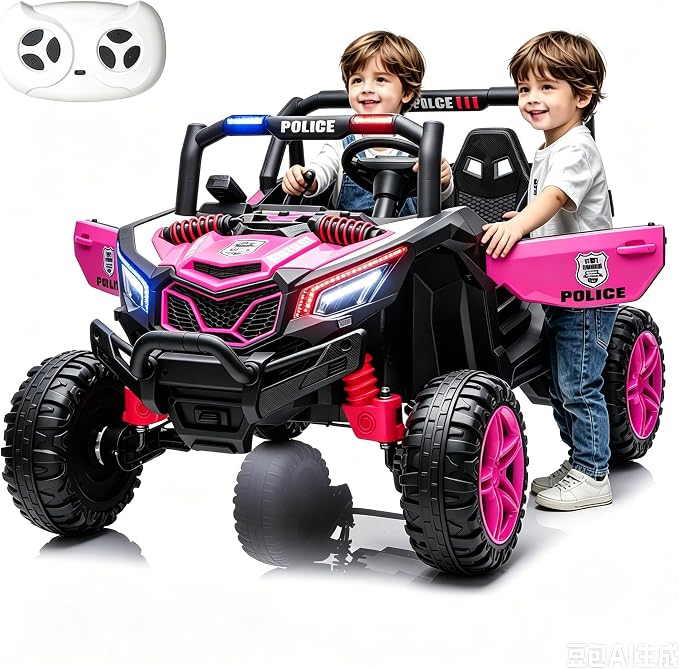 4WD UTV 24V Ride On Toys for Big Kids Ride On 2 Seater Ride On Toys Kids | 2 Seater Ride On Car for Kids Side-by-Side UTV Electric Cars for Kids Electric Ride Car Ride On Toys for Kids 4-8