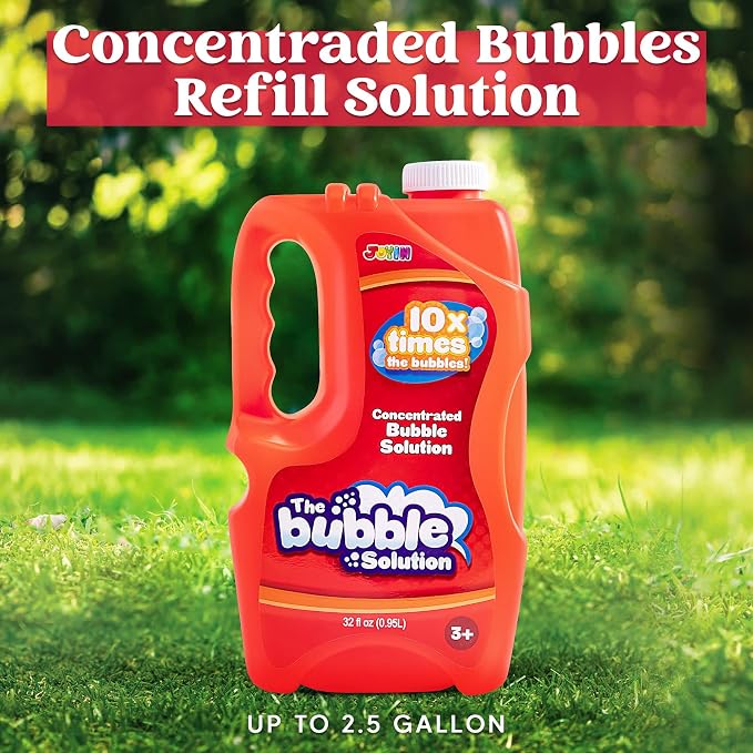 JOYIN 32 OZ Concentrated Bubble Solution for Bubble Machines (Up to 2.5 Gallons), Concentrated Solution Refills for Machine, Wands, Blower, Easter, Kids, Parties