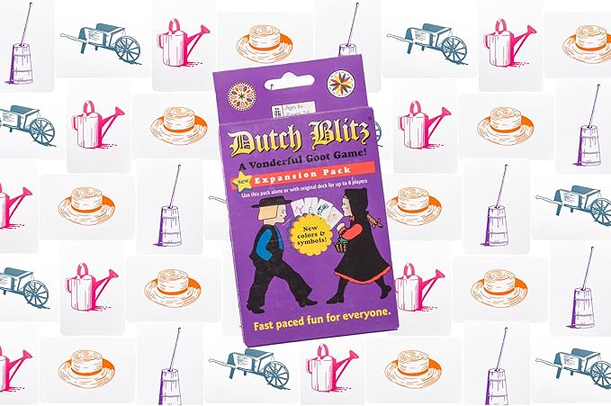 Dutch Blitz: Purple Expansion Pack - Use Alone Or w/ Original Deck to Play w/ 2-4 Players, 4 New Card Colors, Fast Paced Fun, Card Game, Ages 8+