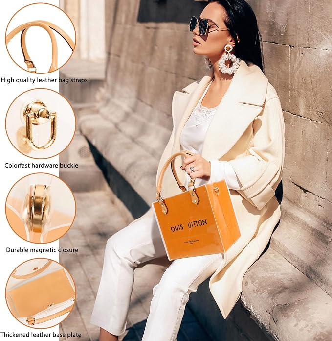 Clear PVC DIY Tote Bag Handbag Making Kit Handmade Gift Bag Craft Accessory Tool Set Birthday Holiday Gift Bag
