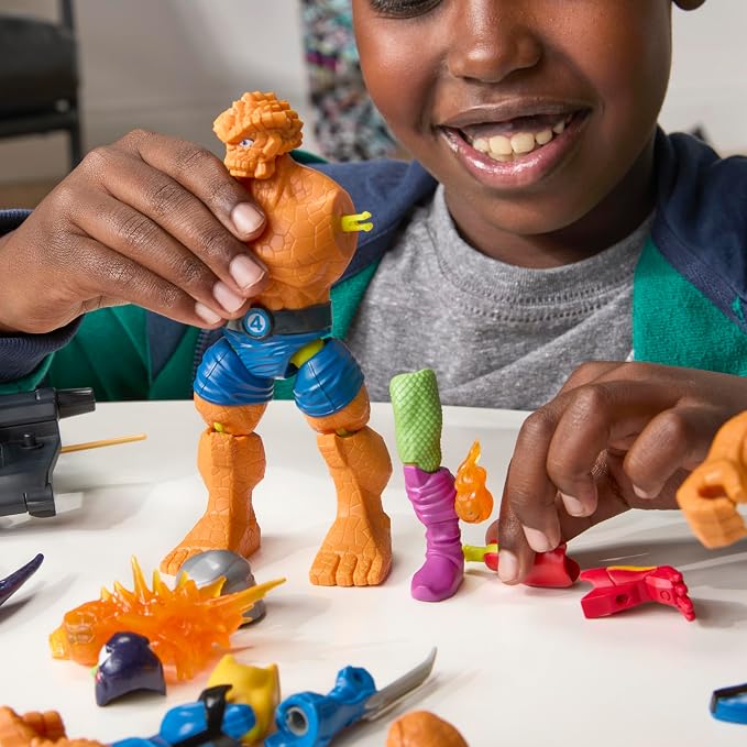 MixMashers Marvel’s The Thing Custom Avengers Mix-and-Match Deluxe Action Figure & Accessories, 5-Inch-Scale (12 CM) Super Hero Toys for Kids, Ages 4+