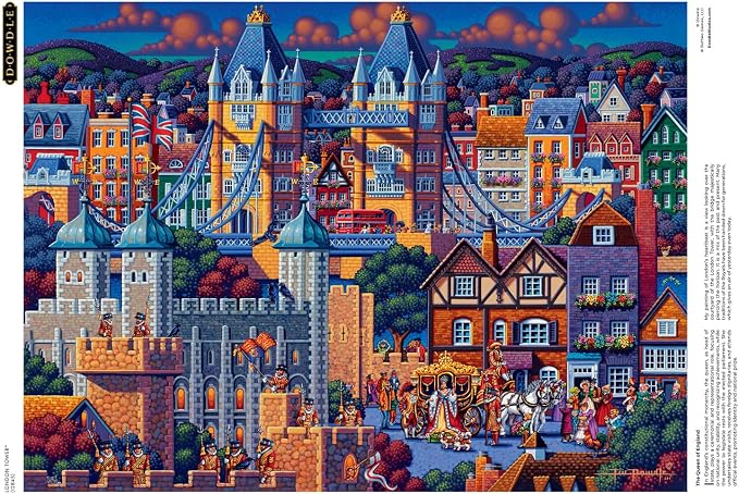 Buffalo Games – London Tower - Eric Dowdle - 1000 Piece Jigsaw Puzzle Colorful Puzzle for Adults – Precision-Cut Pieces, Beautiful Artwork, and Hours of Relaxing Fun