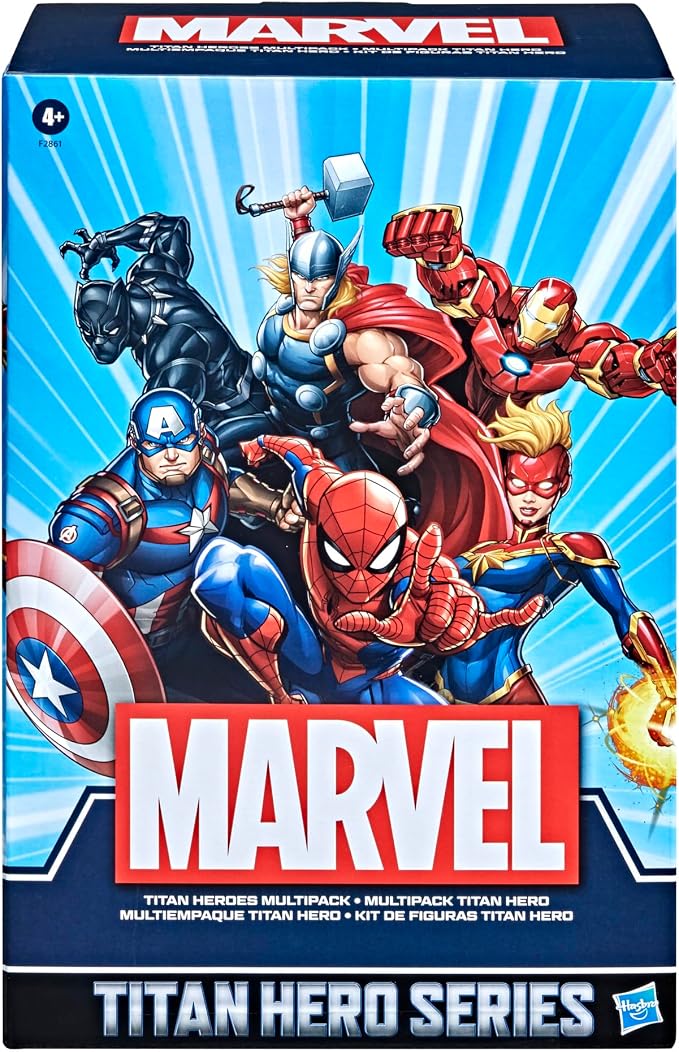 Marvel Titan Hero Series Action Figure Multipack, 6 Action Figures, 12-Inch Toys, Inspired By Marvel Comics, For Kids Ages 4 And Up (Amazon Exclusive)