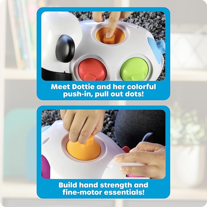 Learning Resources Dottie The Fine Motor Cow - Toddler Montessori Toys, Stacking Shape, Gifts for Boys and Girls, Sorting and Matching Skill Activities, Educational Games, Ages 18 Months+
