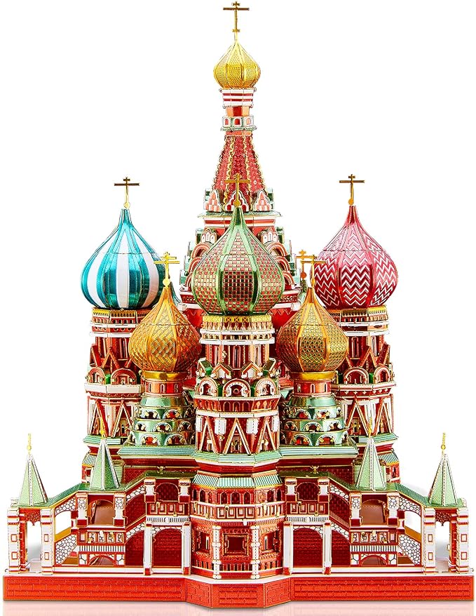 Piececool 3D Metal Puzzle Model Kits Saint Basil’s Cathedral Metal Building Kit for Adults, Brain Teaser DIY Model for Teens Man Woman Family-711 Pcs