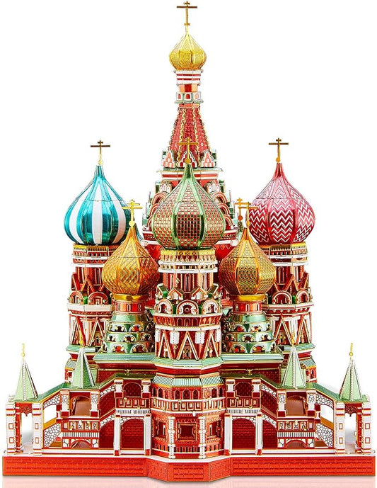 Piececool 3D Metal Puzzle Model Kits Saint Basil’s Cathedral Metal Building Kit for Adults, Brain Teaser DIY Model for Teens Man Woman Family-711 Pcs