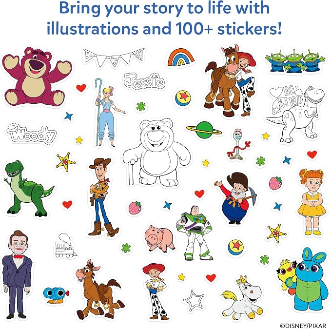 Skillmatics Story Art Kit – Disney•Pixar Toy Story DIY Storytelling & Craft Kit with 100+ Stickers, Markers & Story Pad, Scrapbooking & Writing Activity, Gift for Kids Ages 5, 6, 7, 8, 9, 10
