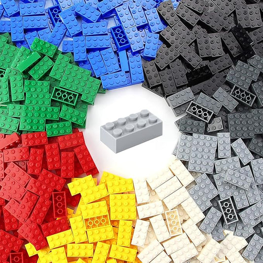 2x4 Bricks 320 Pieces Multicolored Basic Parts Building kit Creative Play Set Blocks Toy Accessories Compatible with 3001 Major Brands (8 Mixed Color)