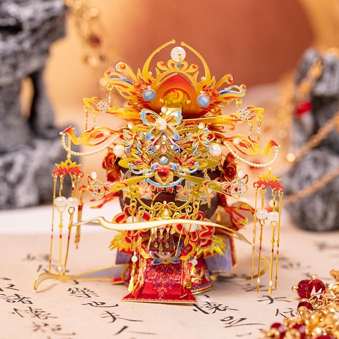 MU 3D Metal Puzzles for Adult The Cat Series-The Queen, Metal Models Kits Miniature Building, Men Hobby Birthday New Year Gifts Home Desk Office Decor Collectibles