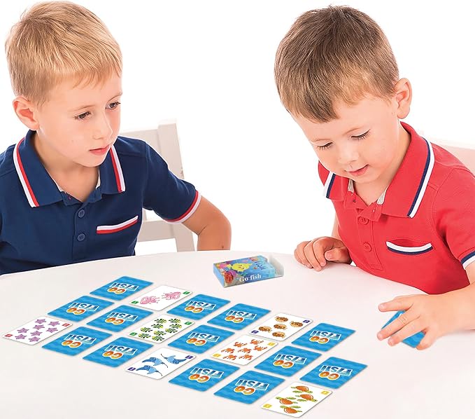 Kids Card Games,Go Fish,Old Maid Card Game,Go Fish Card Games for Kids Ages 4-8,Fun Classic Kid Toddlers Games for Family Game Night Party Travel Preschool Classroom,Stocking Stuffers Gifts,4 Decks