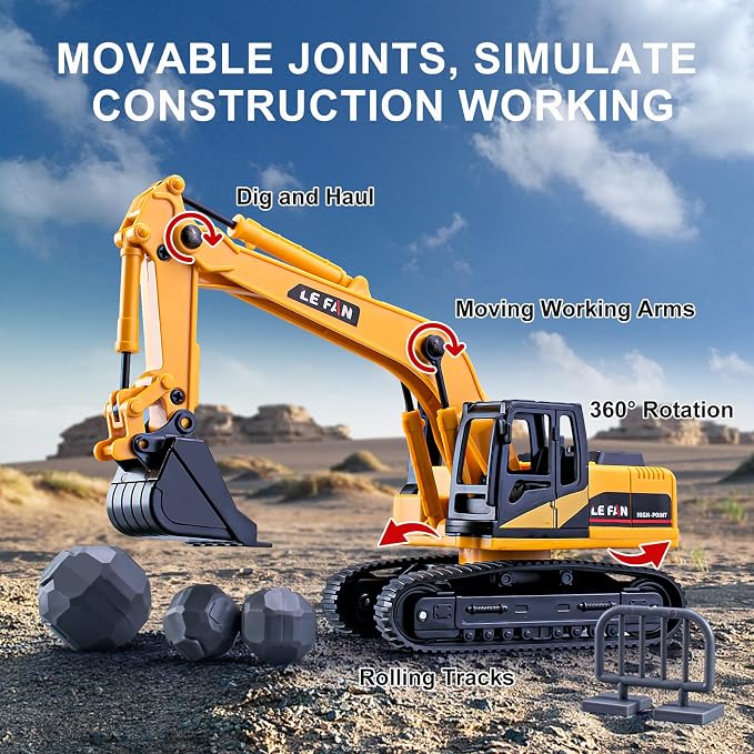 duturpo Mini Construction Trucks for Toddlers, Construction Vehicles Site for Kids Engineering Cars Toys Playset, Excavator, Bulldozer, Forklift, Dump Truck, Mixer Truck, Gift for Boys Girls Children