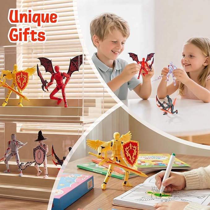 T13 Action Figure Set Assembled-3D Printed Multi-Jointed Movable Dummy 13，Titan 13 Action Figure, Birthday Gifts for Boys, Girls Desktop Decorations