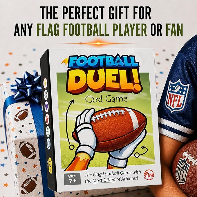 Flag Football Card Game, Gift for Boys & Families Ages 7+