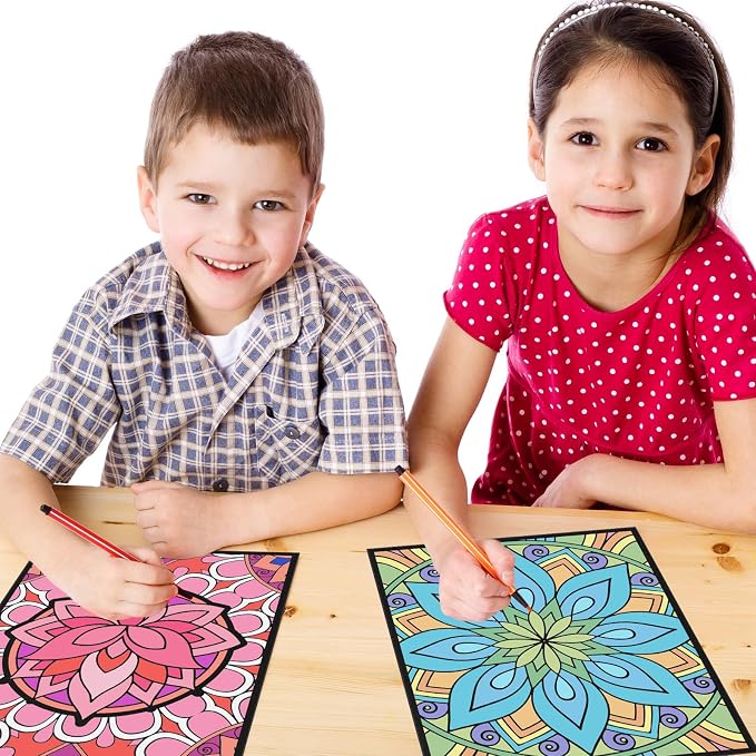 Cinrobiye 48 Pcs Velvet Coloring Posters Floral Fuzzy Posters to Color Bulk Felt Flower Coloring Page Craft for Adults Teenagers All Ages Classroom Assisted Living Festive Holiday Art&Craft Activity