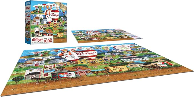 RoseArt - Kellogg's - Hot Air Balloon Celebration - 1000 PC Jigsaw Puzzles for Adults