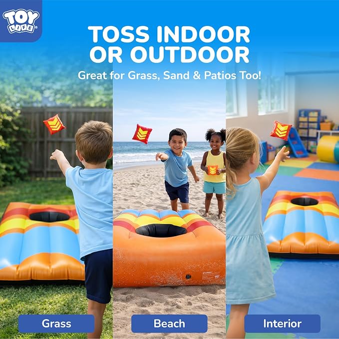 TOY Life 2 Sets Inflatable Pool Games Toys, Pool Cornhole Game Floating Toys for Adults Family, Water Games for Adults, Bean Bag Toss Game for Swimming Pools