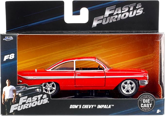 Jada Fast & Furious 1:32 Dom's 1961 Chevrolet Impala Die-Cast Car, Toys for Kids and Adults