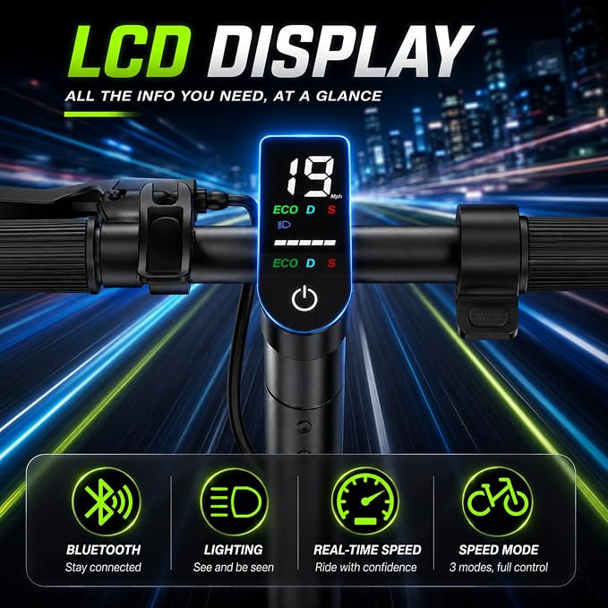 Electric Scooter for Adults, Teens & Big Kids, 350W-500W Motor, 10Mph-21 MPH & 10-28 Miles Max Range, 6.5 to 10 inch Tires, Portable Lightweight E-Scooter