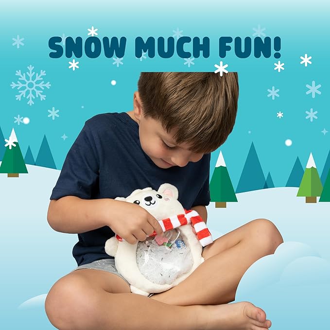 Chuckle & Roar Seek & Find Plush Polar Bear Game - Ages 3+, Multicolor, 1 Plush, 20 Cards - Portable Travel Toys - Screen Free Sensory Toys for Toddlers - Back Pouch Storage Toddler Plane Essentials