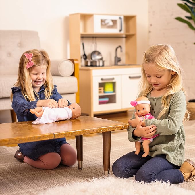 Goldberger Baby's First 12" Smartie Pants Doll with Raspberry White T-Shirt - Includes "Baby Talk" Sound Module with Surprise Raspberry Ending
