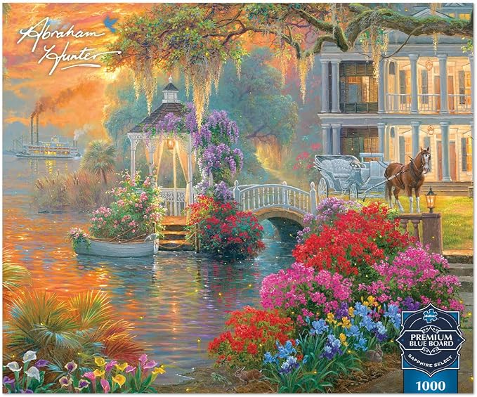 Buffalo Games Abraham Hunter Southern Charm 1000 Piece Jigsaw Puzzle - Multicolor - 1000 Piece Puzzle for Adults - Blue Board & Glare-Free Finish - Poster Included & Display Box